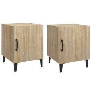 VidaXL Nachtkastjes 2 St Bewerkt Hout Sonoma Eikenkleurig