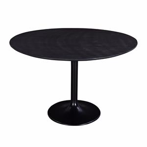 Giga Meubel Eettafel Romeo Zwart Rond 120cm O-poot - 