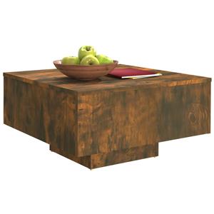 VidaXL Salontafel 60x60x31,5 cm bewerkt hout gerookt eikenkleurig