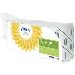 Kleenex Papieren Handdoeken Ultra, Intergevouwen, 2-laags, 124 Vellen, Pak Van 5 Stuks