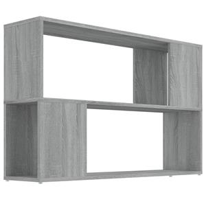 vidaXL Bücherregal Grau Sonoma 100x24x63 cm Holzwerkstoff 