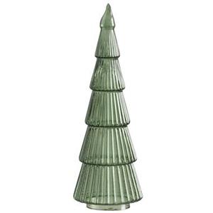 Leen Bakker Kerstboom Step - groen - glas - 31xø10 cm
