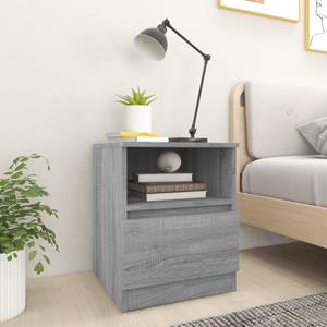 VidaXL Nachtkastjes 2 St 40x40x50 Cm Bewerkt Hout Grijs Sonoma Eiken
