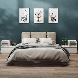 VidaXL Nachtkastjes 2 St 60x34x51 Cm Massief Grenenhout Wit