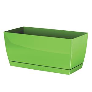 Prosperplast Plantenpot/bloempot kunststof glanzend kiwi groen 40 x 19 x 18 cm voor binnen/buiten