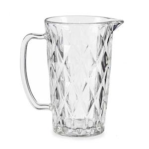 Vivalto Glazen schenkkan/karaf 1liter 20 x 12 cm Diamant-style - Sapkan/waterkan en waterglazen