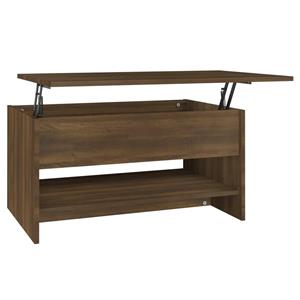 VidaXL Salontafel 80x50x40 cm bewerkt hout bruineikenkleurig