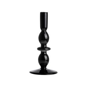Gusta Dinerkaarshouder Ø9x19 Cm - Zwart Glas