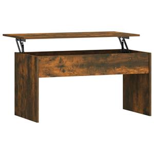 VidaXL Salontafel 102x50,5x52,5 Cm Bewerkt Hout Gerookt Eikenkleurig