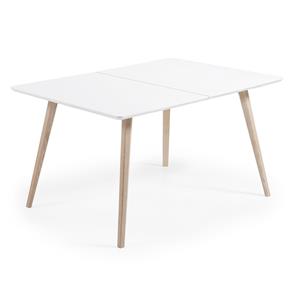 Kave Home Uitschuifbare Eettafel Eunice 140-220 x 90cm - Wit