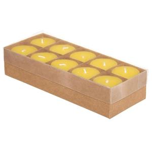 Set mit 10 Duftkerzen - Citronella - 480g Atmosphera Gelb