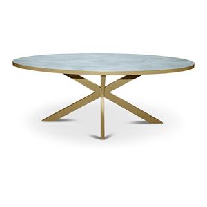 STALUX Ovale eettafel Mees goud / beton - Ovaal