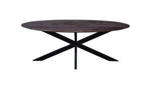 Giga Meubel Eettafel Ziggy Bruin Ovaal 160cm X-poot - 