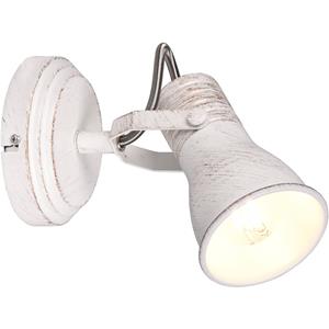 BES LED Led Wandspot - Wandverlichting - Trion Sanita - E14 Fitting - 1-lichts - Rond - Antiek Wit - Aluminium