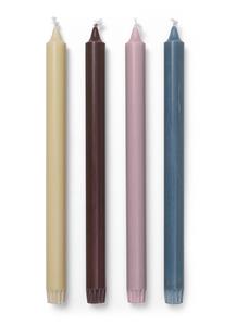 ferm LIVING Kaars Mura, kleurrijk, hoogte 30 cm, stearine, set van 4