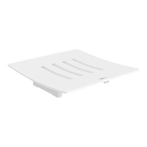 Zack Abbaco zeepschaal Vierkant 12.5X12.5X3.3cm RVS wit 40839