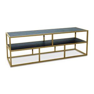 STALUX Tv-meubel Luuk goud / zwart eiken