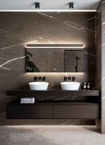 HIPP design 4500 spiegel 120x70cm met LED streep, backlight en spiegelverwarming