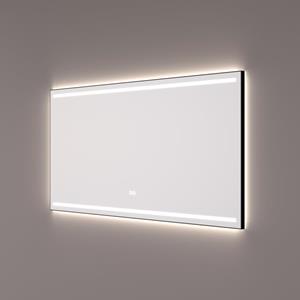 HIPP design 7000 spiegel mat zwart met LED verlichting en spiegelverwarming 80x70cm