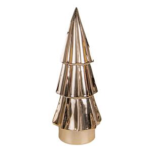 Clayre & Eef Beeld Kerstboom 16 Cm Goudkleurig Porselein Kerstdecoratie Beeld Decoratie Decoratieve Accessoires