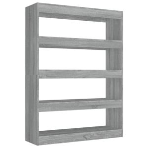 VidaXL Boekenkast/kamerscherm 100x30x135 Cm Grijs Sonoma Eikenkleurig