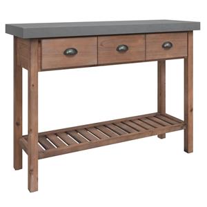 VidaXL Wandtafel 110x35x80 Cm Massief Vurenhout