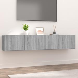 VidaXL Tv-meubelen 2 St 80x30x30 Cm Bewerkt Hout Grijs Sonoma Eiken