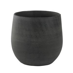 Steege Plantenpot/bloempot In Een Strakke Modern Design Look Grafiet Dia 18 Cm En Hoogte 16 Cm - Plantenpotten