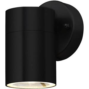 BES LED Led Tuinverlichting - Buitenlamp agnolia - 1-lichts - Gu10 Fitting - Wandlamp - Rvs at Zwart - Rond