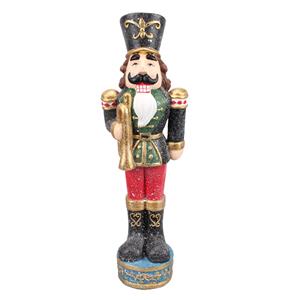 Clayre & Eef Beeld Notenkraker 65 Cm Groen Kunststof Kerstdecoratie Beeld Decoratie Decoratieve Accessoires Groen