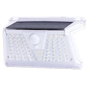 BES LED Led Tuinverlichting Met Bewegingssensor Op Zonne-energie - Wandlamp Buitenlamp - Aigi Yubo - 2.4w - Helder/koud Wit