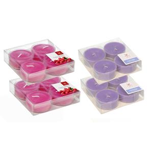 Trend Candles 16x Maxi geurtheelichtjes lavendel en cranberry 8 branduren -