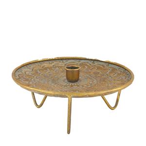 Massamarkt Dijk Natural Collections Kandelaar Metaal Ø22x9,5cm Goud