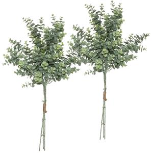 Atmosphera kunstplant 2 boeketten eucalyptus groen 64 cm -