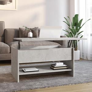 VidaXL Salontafel 80x50x40 cm bewerkt hout betongrijs