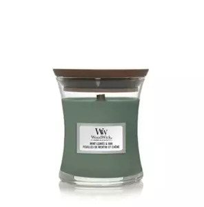 WoodWick Mini Glas Mint Leaves & Oak Duftkerze