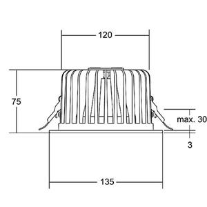 Brumberg Leuchten GmbH & Co. KG Brumberg LED-Einbaudownlight, schaltbar, strukturschwarz - 12560184