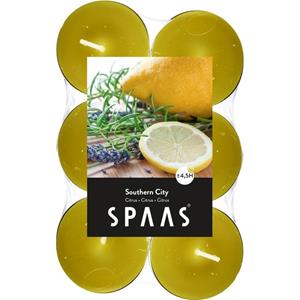 Candles by Spaas 60x Geurtheelichtjes Southern Citrus/geel 4,5 branduren -