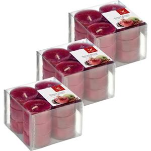 Trend Candles 36x Geurtheelichtjes gebakken appel/bordeauxrood 4 branduren -