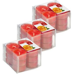 Trend Candles 36x Geurtheelichtjes sinaasappel/oranje 4 branduren -