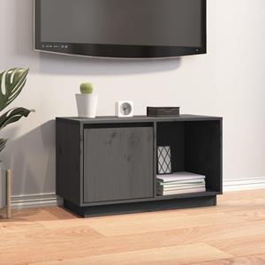 VidaXL Tv-meubel 74x35x44 cm massief grenenhout grijs