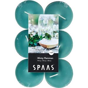 Candles by Spaas 60x Maxi geurtheelichtjes Minty Hammam/mintgroen 10 branduren -