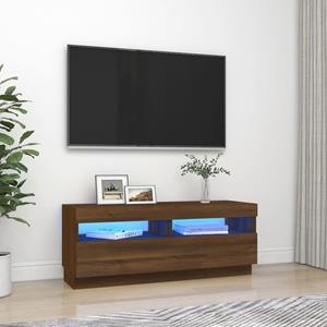 VidaXL Tv-meubel met LED-verlichting 100x35x40 cm bruineikenkleurig