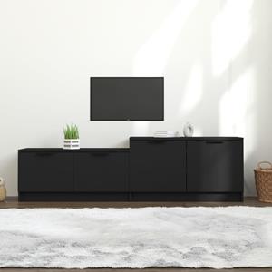 vidaXL TV-Schrank Schwarz 158,5x36x45 cm Holzwerkstoff 
