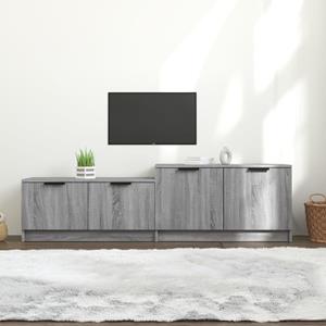 VidaXL Tv-meubel 158,5x36x45 cm bewerkt hout grijs sonoma eikenkleurig