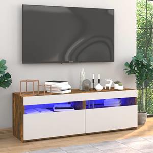 VidaXL Tv-meubels 2 st met LED-verlichting 60x35x40 cm gerookt eiken