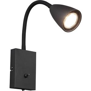 BES LED Led Wandspot - Wandverlichting - Trion Wolly - Gu10 Fitting - 1-lichts - Rechthoek at Zwart - Aluminium