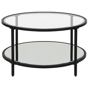 Beliani Birney alontafel-zwart-veiligheidsglas