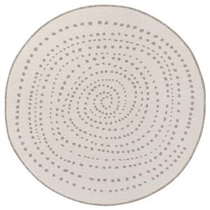 NORTHRUGS Teppich "Bali", rund, 5 mm Höhe, In-und Outdoor geeignet, Wohnzimmer, Balkon, Terrasse, Garten, Robust, Pflegeleicht, Flachgewebe, Wendbar