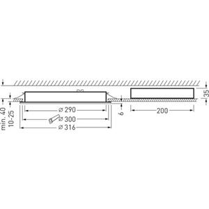 Trilux 6455540 Inplana C09 #6455540 LED-inbouwlamp LED Zonder 15 W Wit